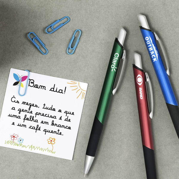 Caneta em Metal Quadrada Personalizada