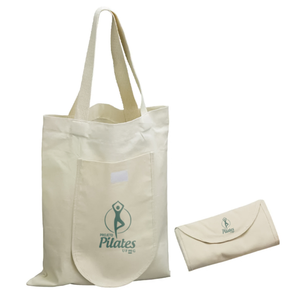 Sacola Dobrável em Algodão Reciclável