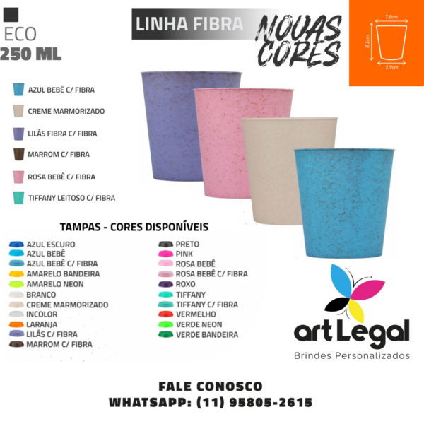 Copo Linha Eco Fibra 250ml em 3D UV - Image 11