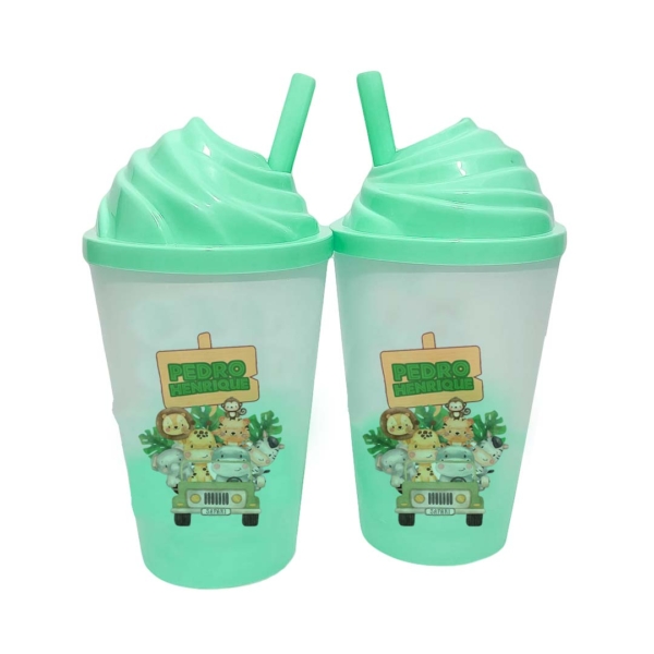 Copo Jateado com Tampa Chantilly Personalizado 300ml - Image 3