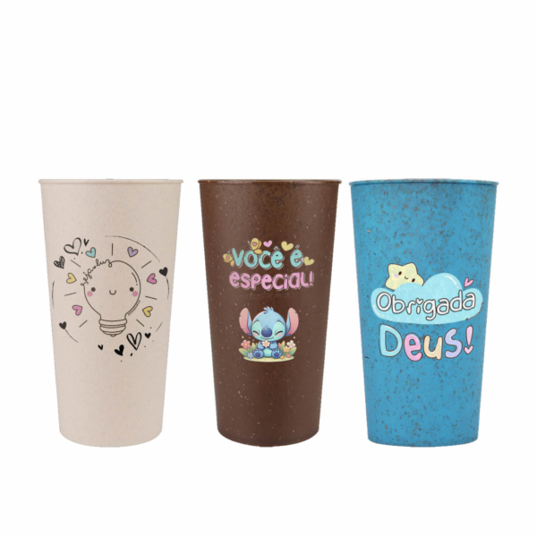 Copo Linha Eco Fibra 600ml Personalizado em 3D UV - Image 2