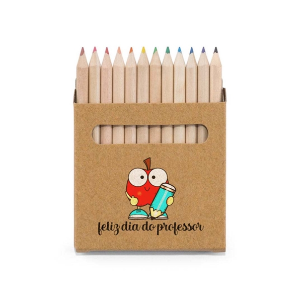 Caixa com 12 Mini Lápis de Cor Personalizada - Image 5