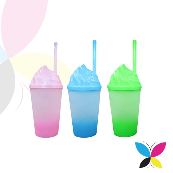 Copo Jateado com Tampa Chantilly Personalizado 300ml - Image 2